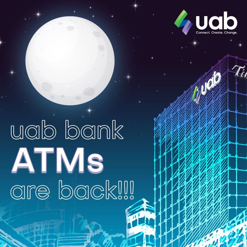 Uab Bank ATMs Are Back - Uab Bank