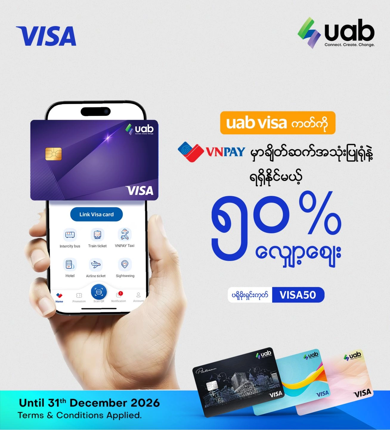 Shop in Vietnam and Save 50% with VNPAY App & uab Visa Card
